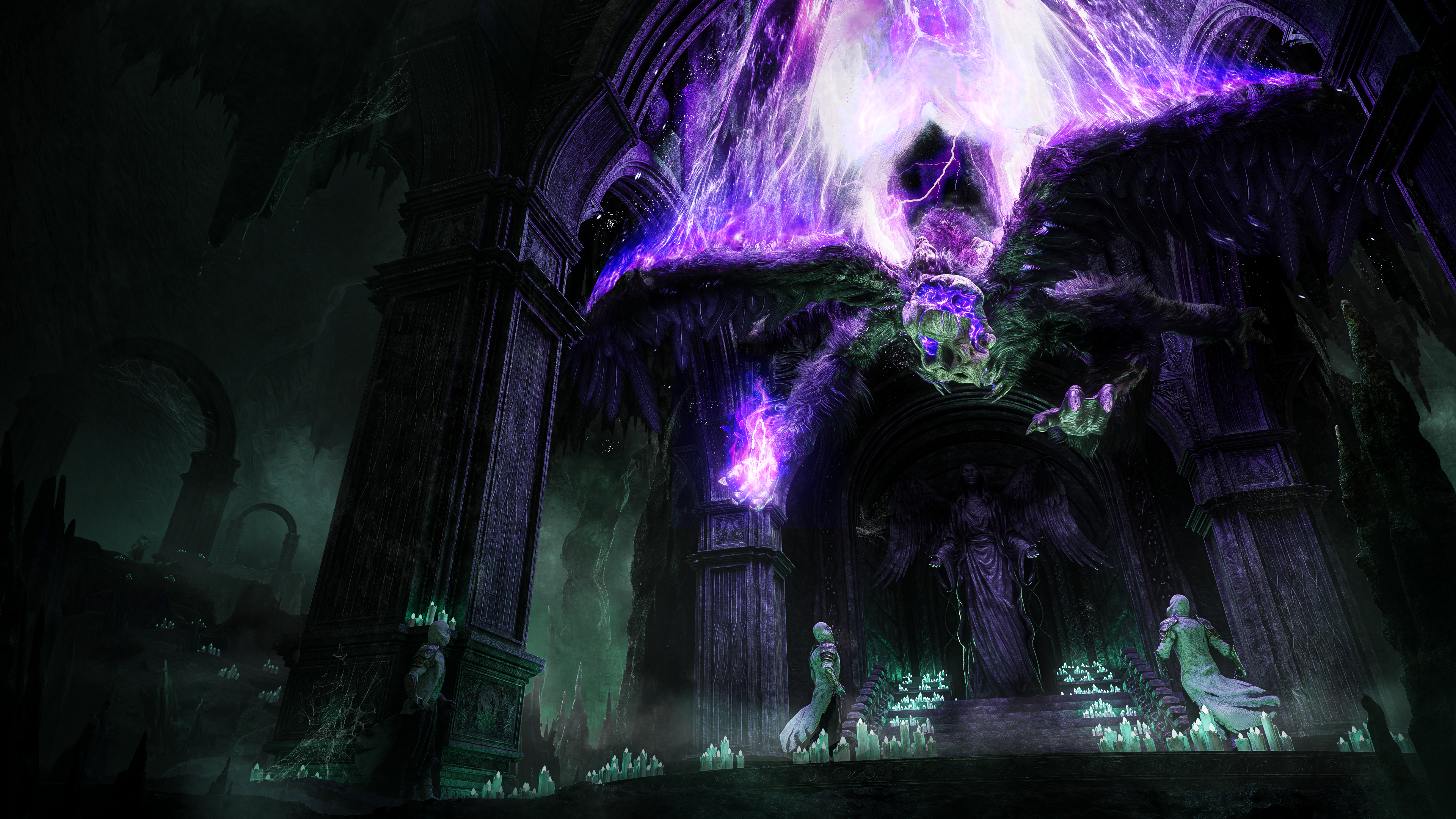 bevel work: cathedral demon scene