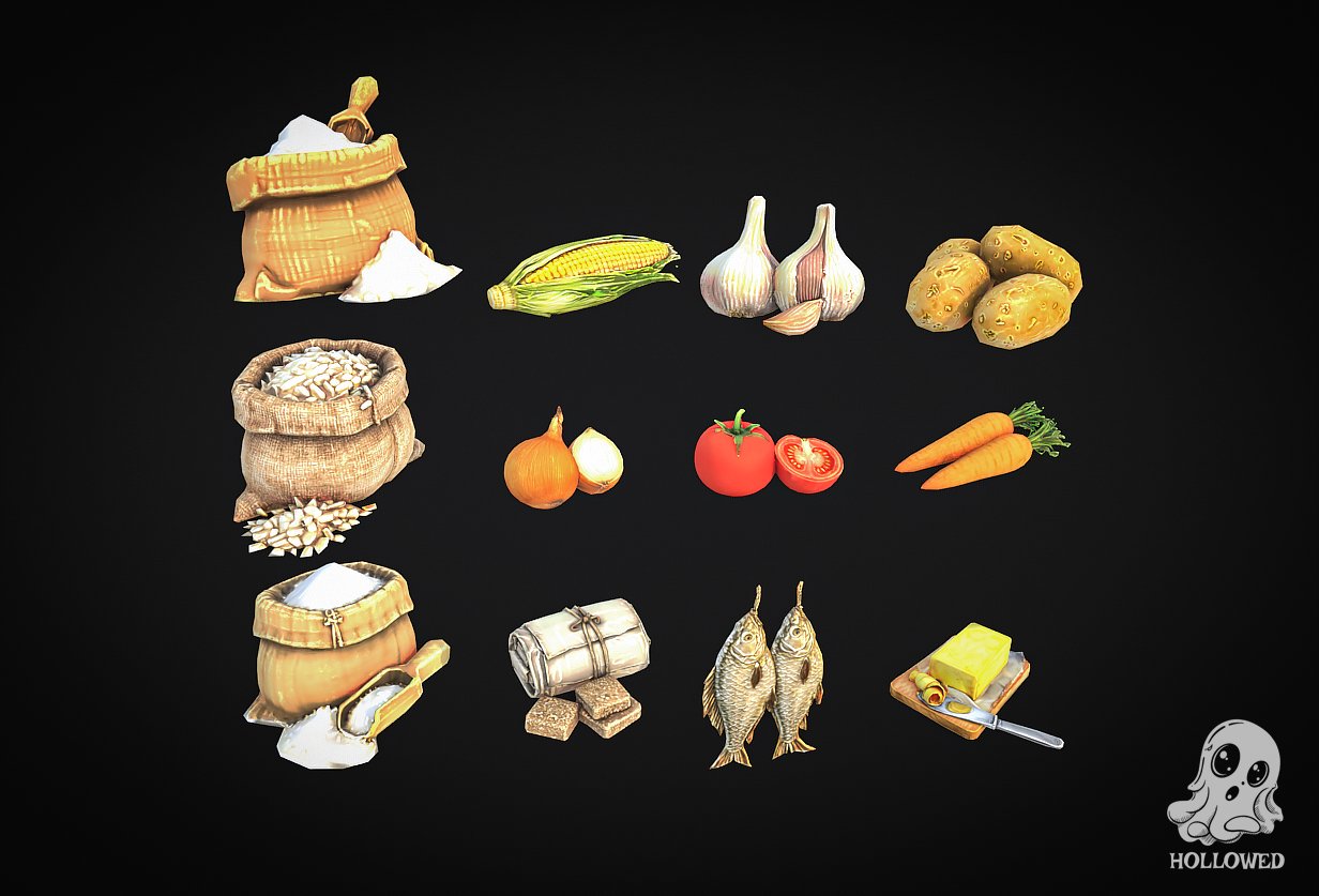 bevel work: food models spread